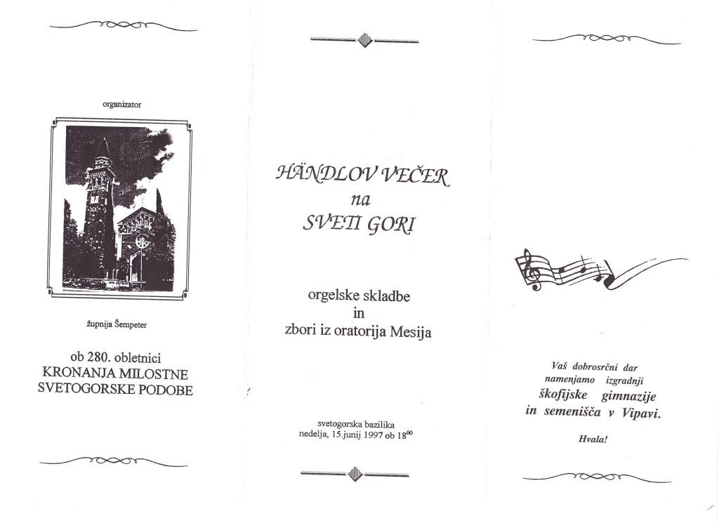koncertni list HAENDLOV VEČER 6-1997 1