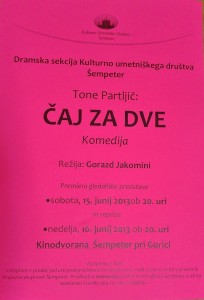 Plakat za ''Čaj za dve''
